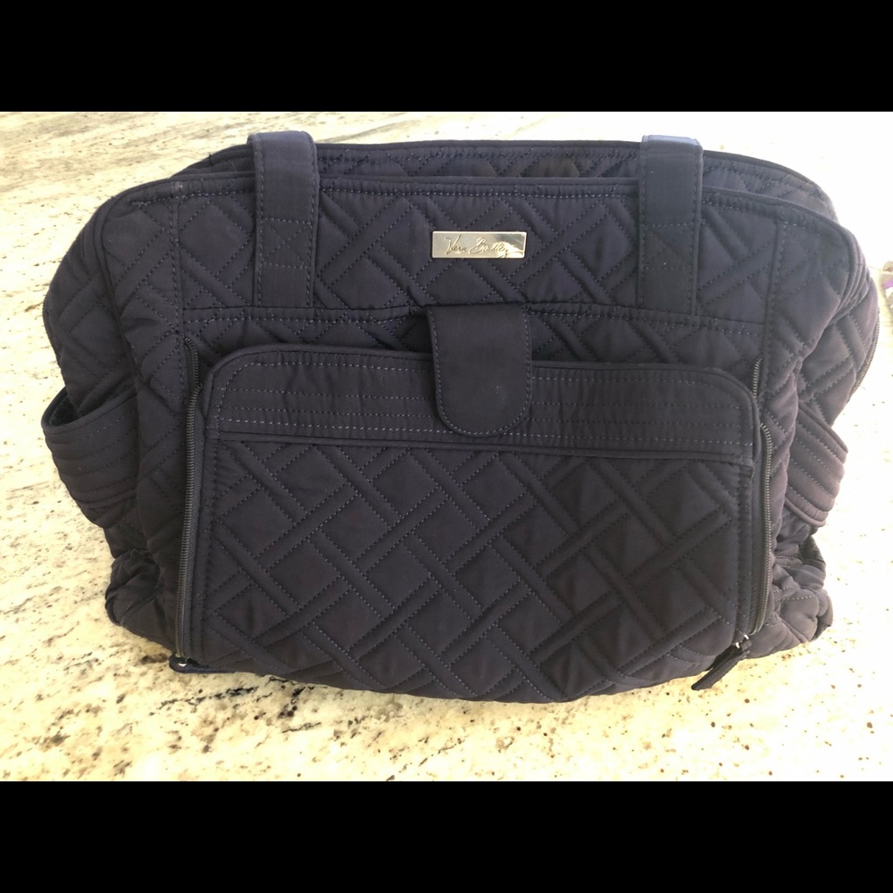 Vera Bradley diaper bag, navy
